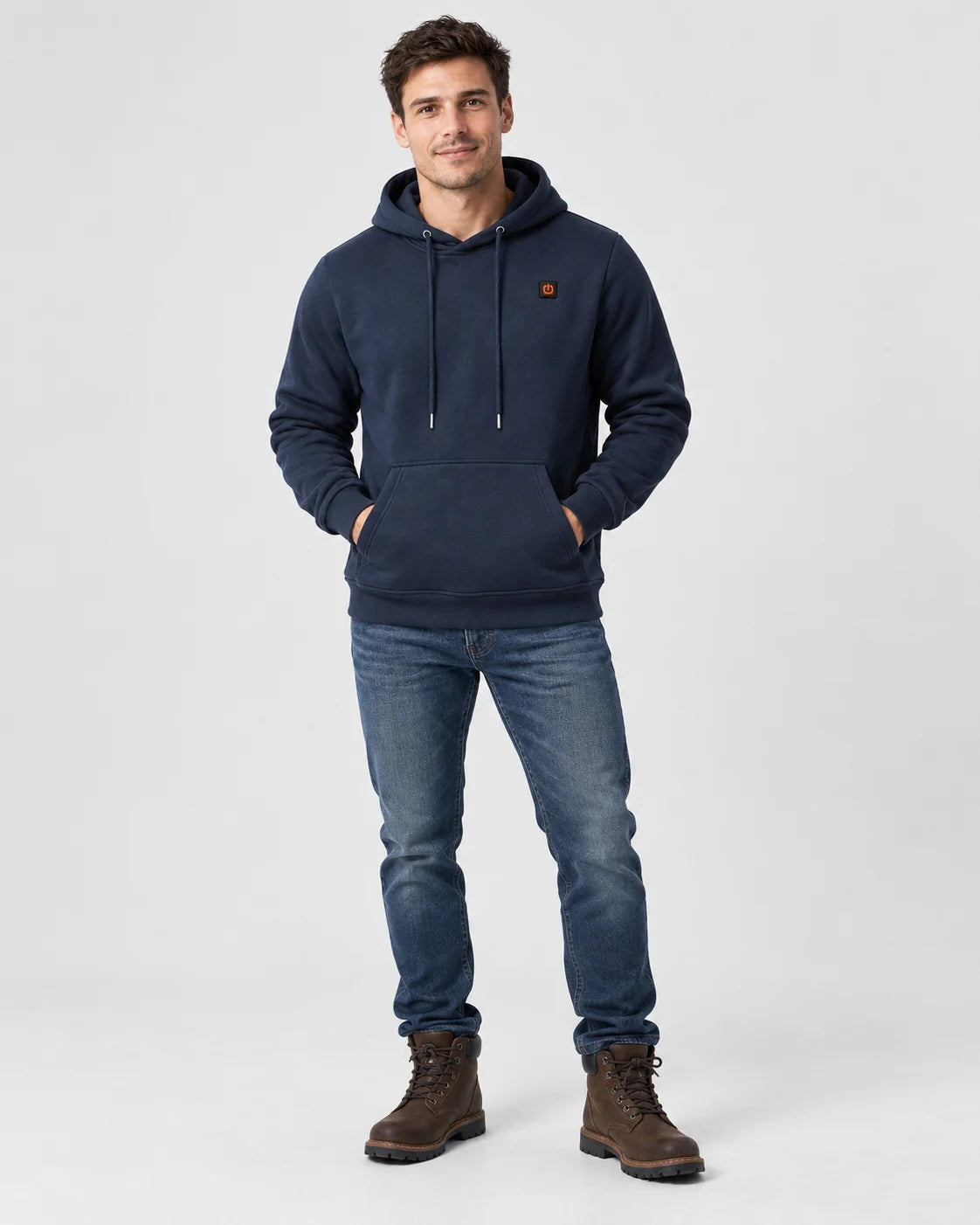 Uppvärmd hoodie herr PyreFit Zippa, helfigur