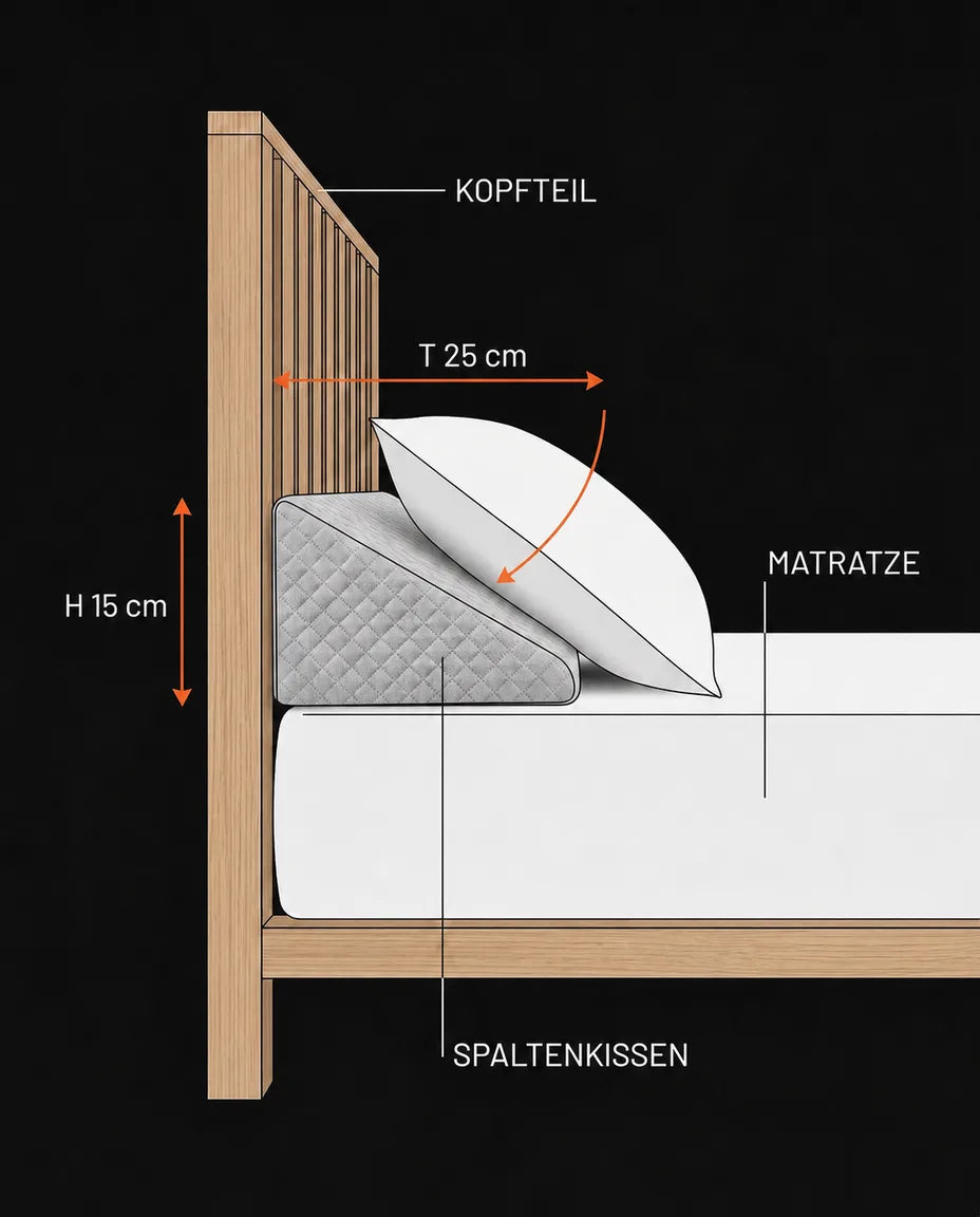 Utformad för att täppa till glipan vid sänggaveln