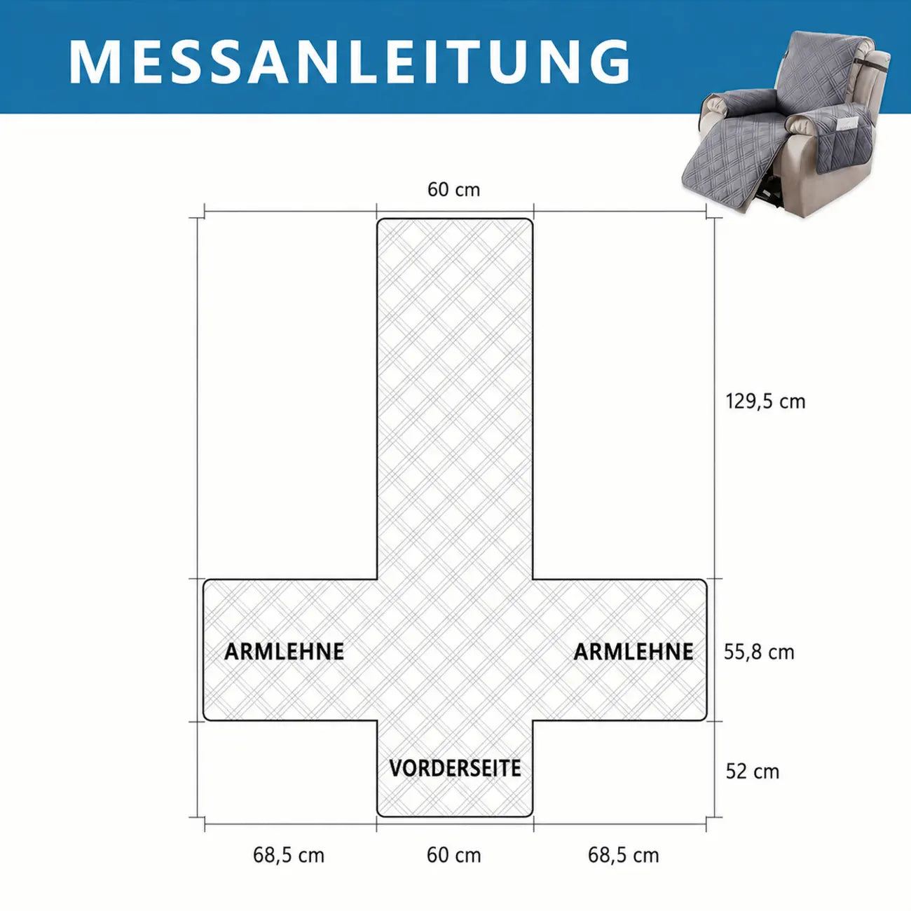 Mått på fåtöljöverdraget
