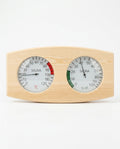 Bastutermometer och hygrometer i trä – värme och luftfuktighet i en blick – produktbild 1