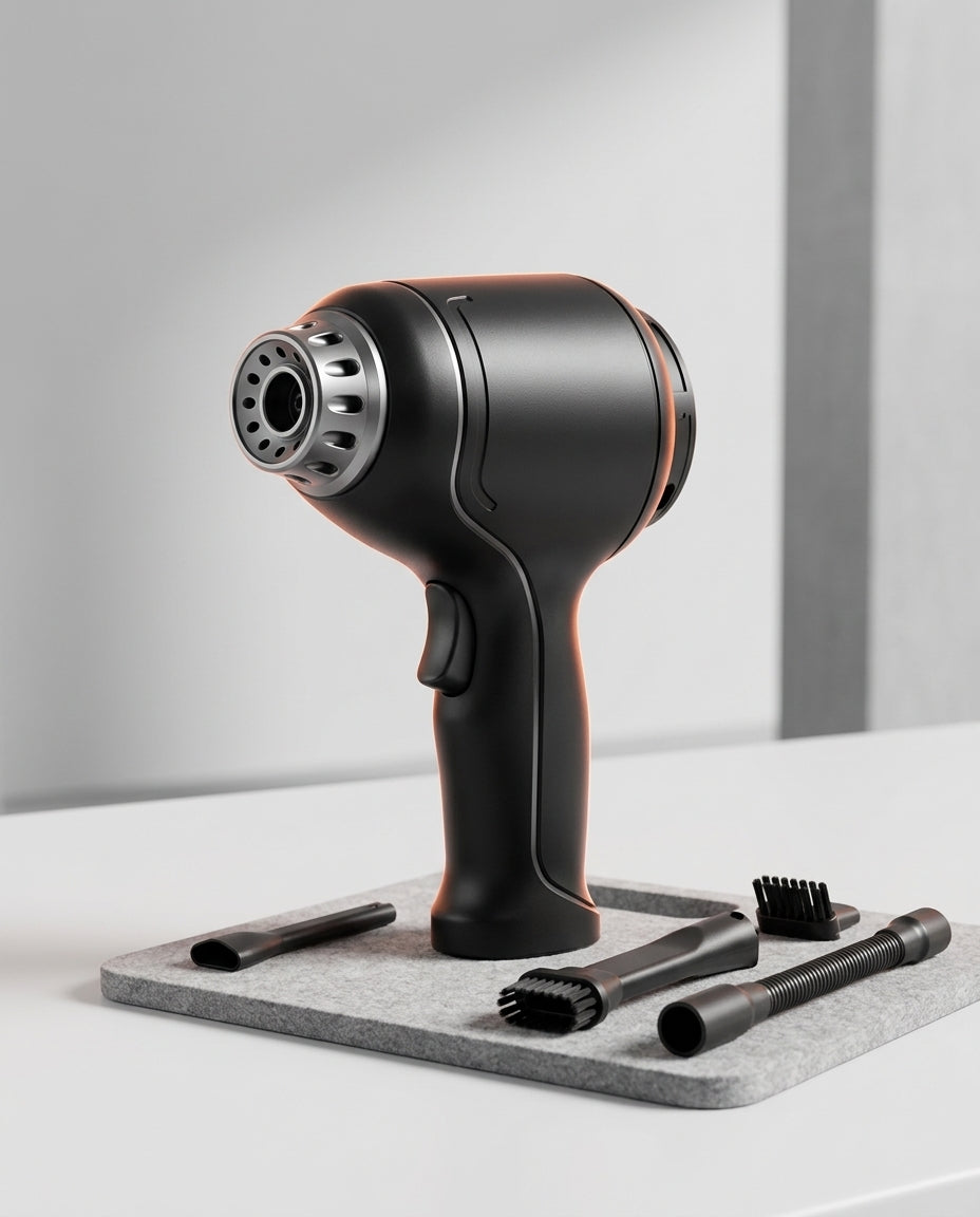 Mini-handdammsugare och luftblåsare – sladdlös rengöring av tangentbord, teknik och bil – produktbild 1