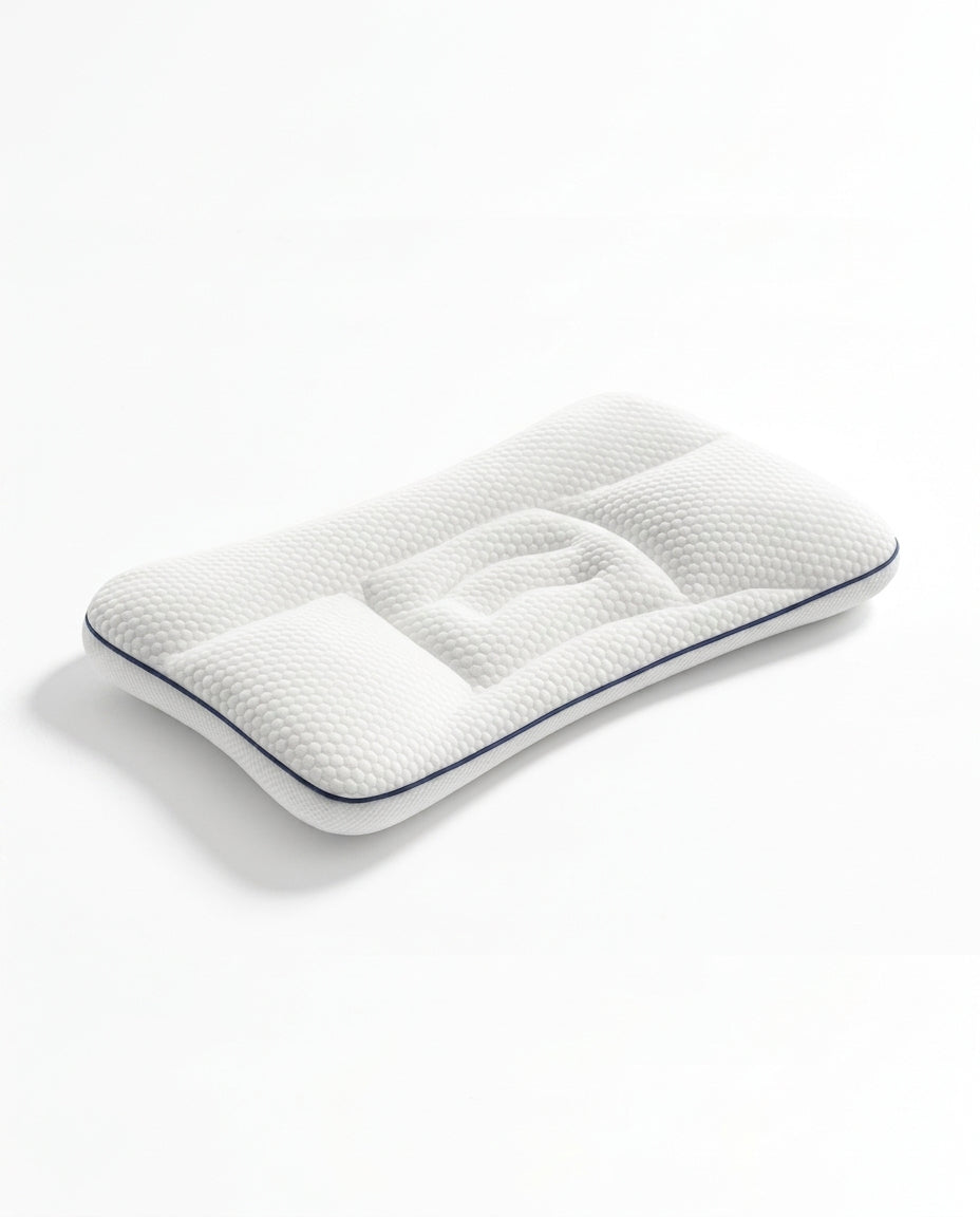 Babykudde med ergonomisk huvudgrop – mjukt stöd för tupplurar och på resan – produktbild 1