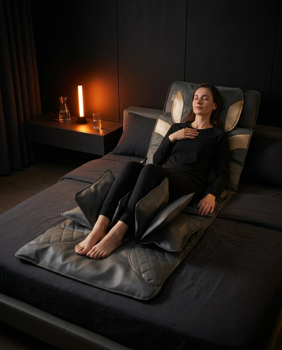 Massagematta med värme och luftmassage – avkoppling för hela kroppen med ländstöd – produktbild 2