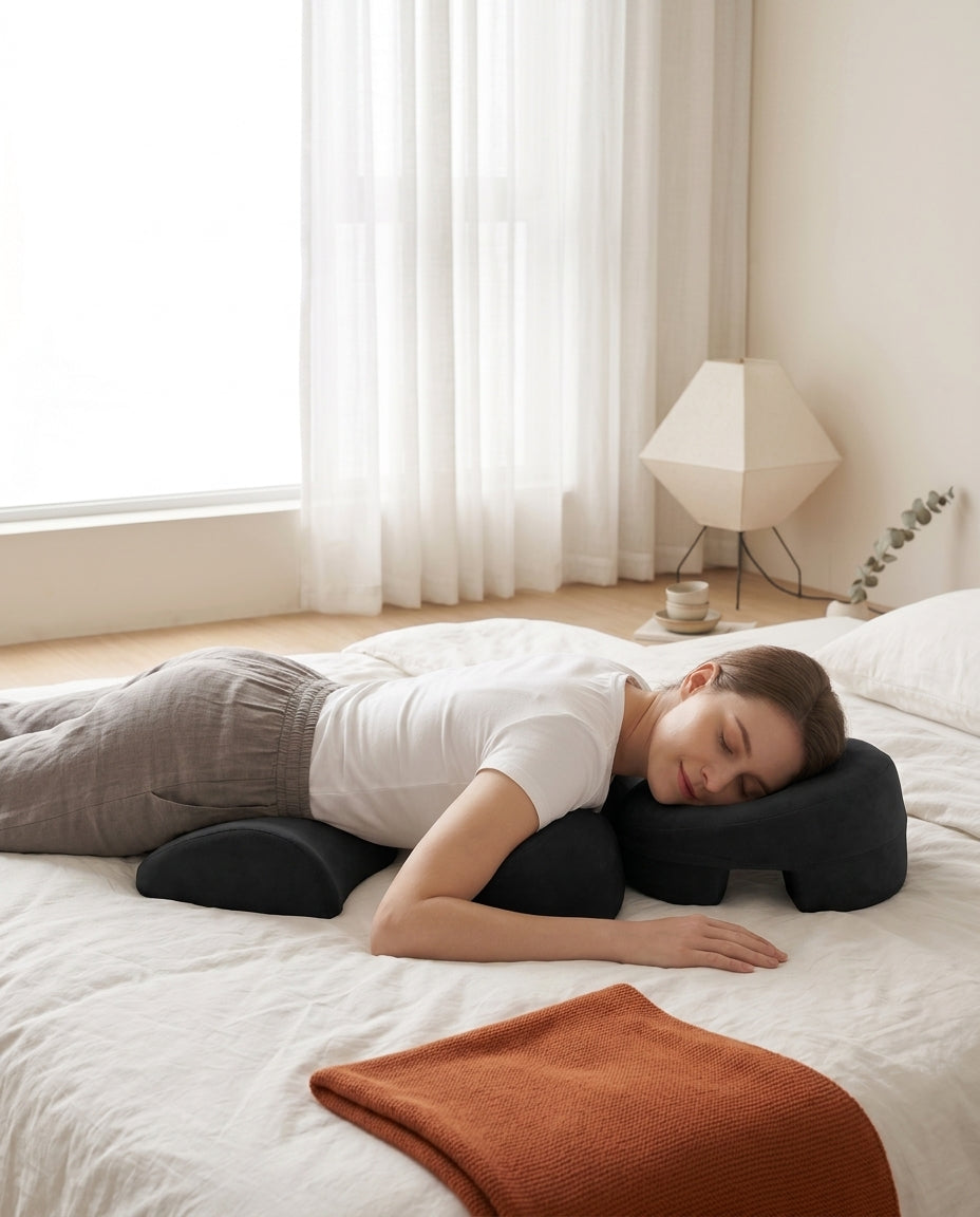 Magsovarkudde med bröststöd – ergonomiskt stöd när du ligger på magen – produktbild 1