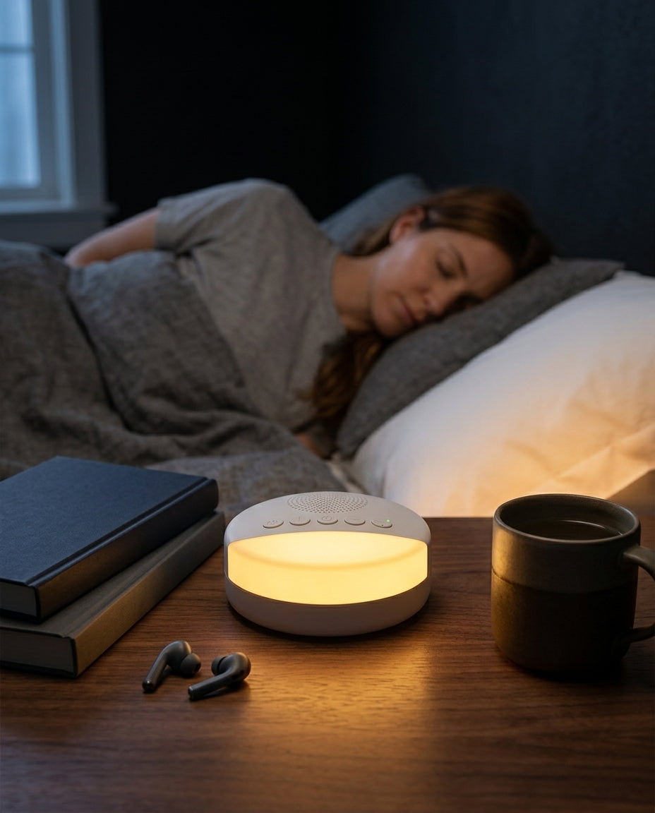 White noise-maskin med nattlampa – lugn sömn för bebisar, barn och vuxna – produktbild 3