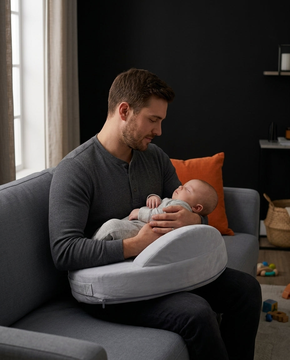 Amningskudde med ergonomisk form – avlastar armar och axlar vid matning – produktbild 2