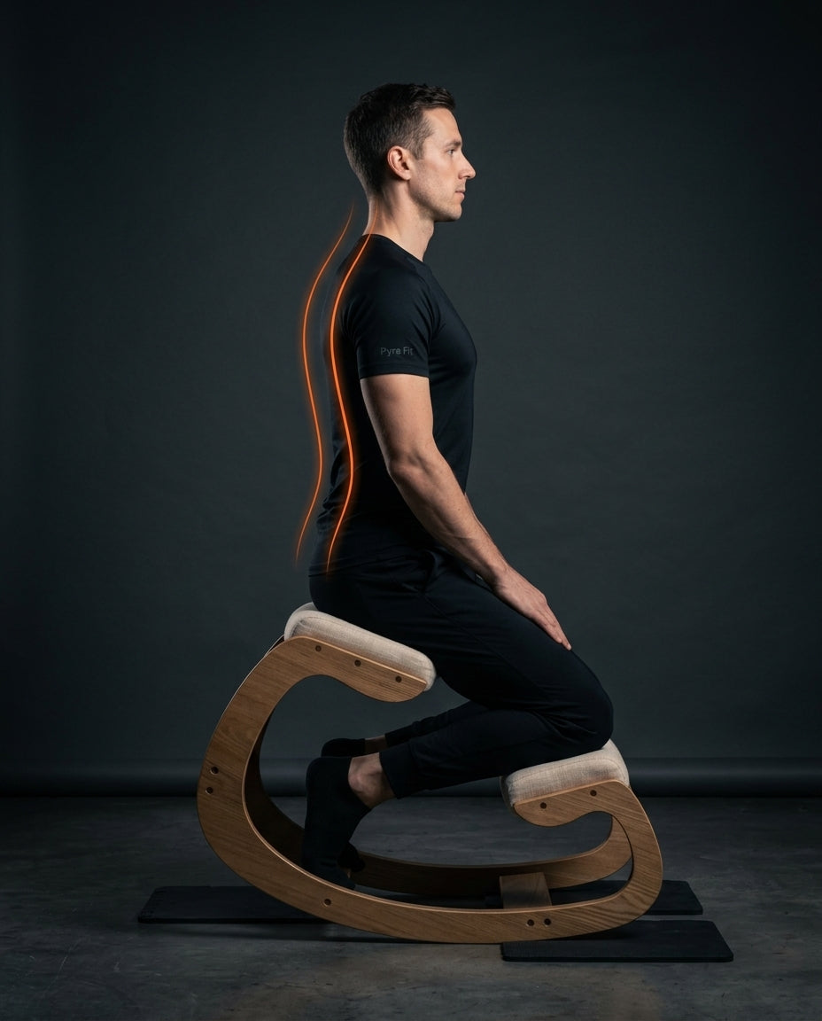 Ergonomisk knästol med stoppning – upprätt hållning vid skrivbordet – produktbild 3