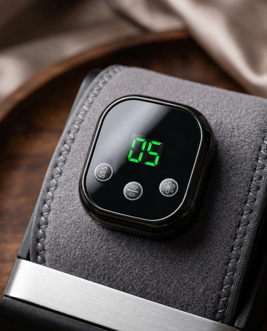 Sladdlös massageapparat för knä, vad och armbåge – värme och vibration – produktbild 4