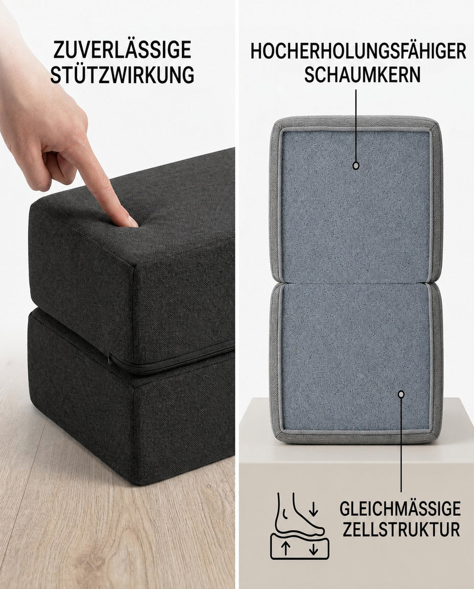 Ergonomiskt fotstöd för kontoret – 3 höjder för hållning och sittkomfort – produktbild 5