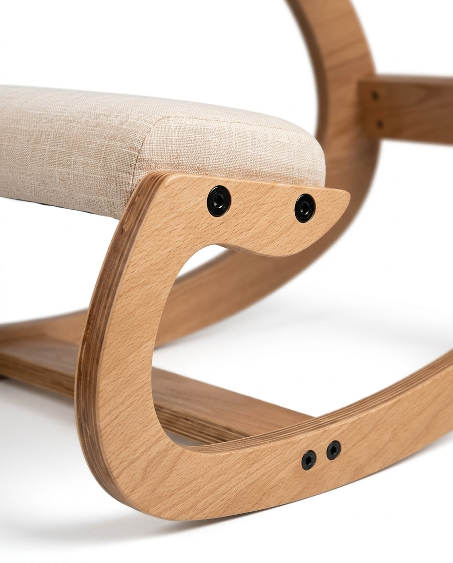 Ergonomisk knästol med stoppning – upprätt hållning vid skrivbordet – produktbild 6