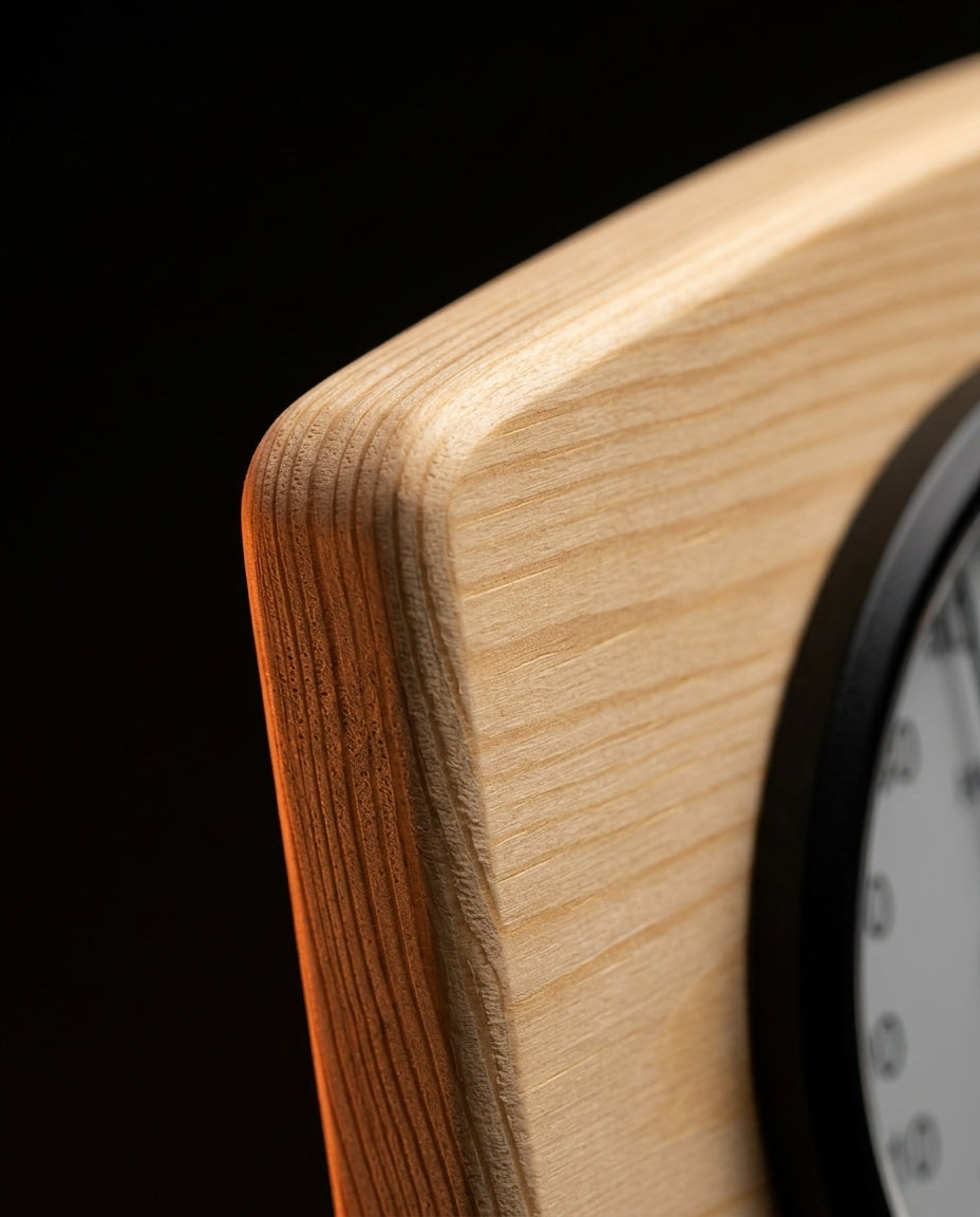 Bastutermometer och hygrometer i trä – värme och luftfuktighet i en blick – produktbild 7