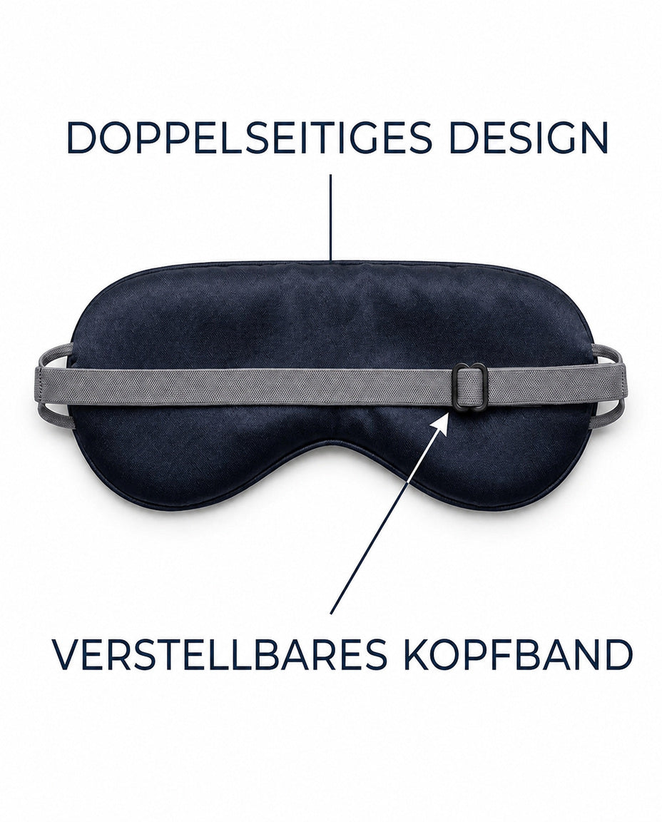 Sovmask i silke med formad passform – totalt mörker hemma och på resan – produktbild 7