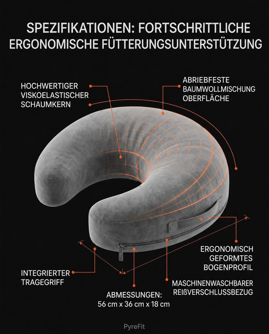 Amningskudde med ergonomisk form – avlastar armar och axlar vid matning – produktbild 5