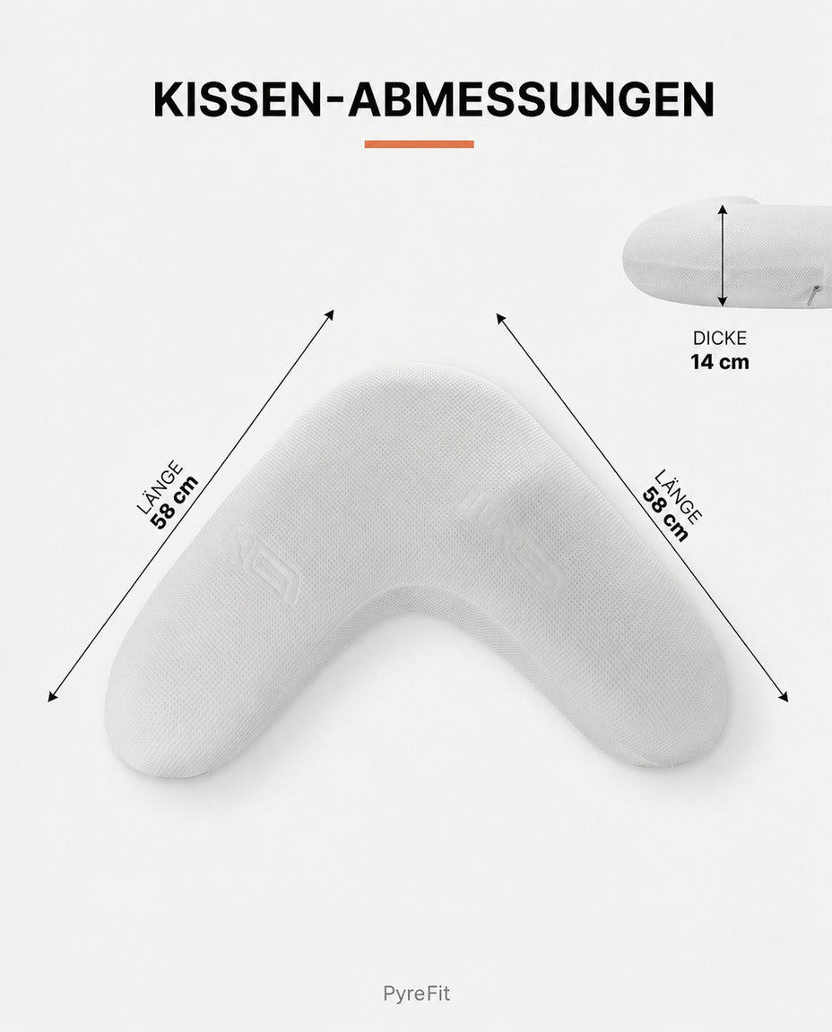 Sidosovarkudde i memoryskum – V-form för huvud, nacke och ben – produktbild 9