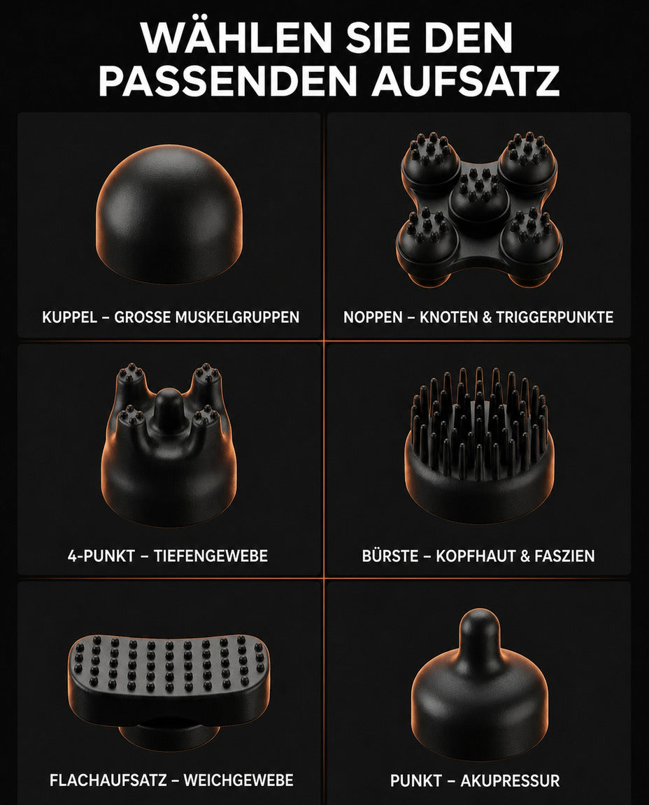 Massagepistol med utbytbara huvuden – djupmassage för muskler och återhämtning – produktbild 8