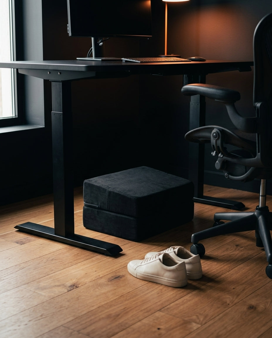 Ergonomiskt fotstöd för kontoret – 3 höjder för hållning och sittkomfort – produktbild 9