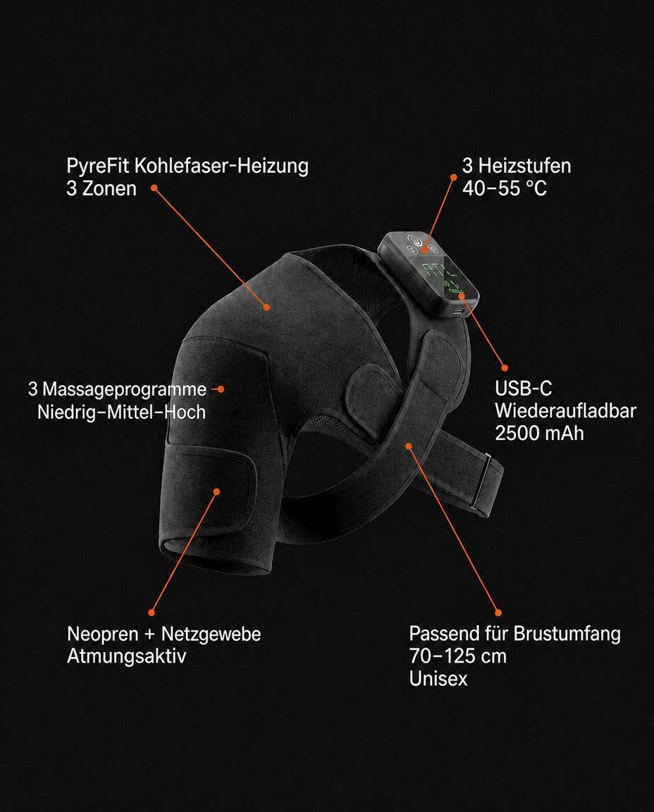 Infografik om uppbyggnad och funktioner hos det uppvärmda axelbandaget