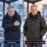 Jämförelse: vanlig vinterjacka och Alpino med värme
