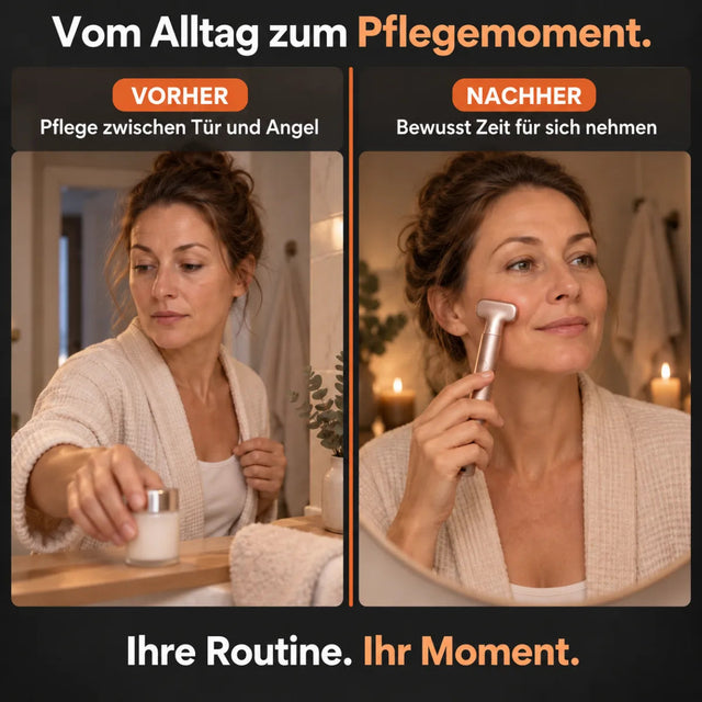 Ansiktsenhet med rött ljus – från vardag till egenvård