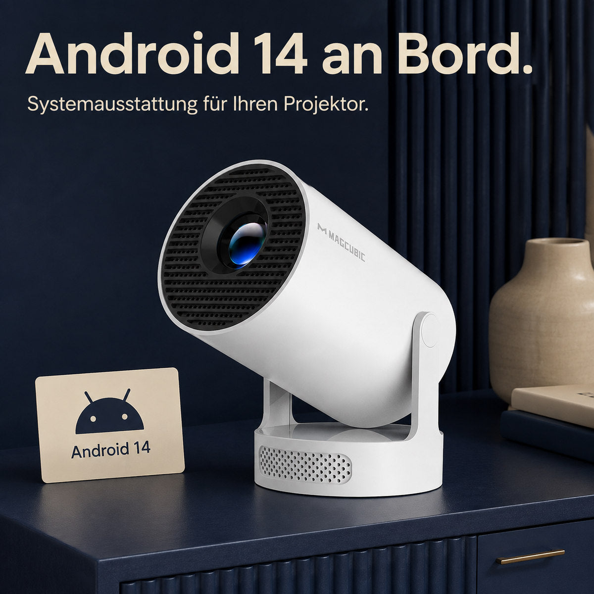 Magcubic HY300Pro+ – Android 14 ombord.
