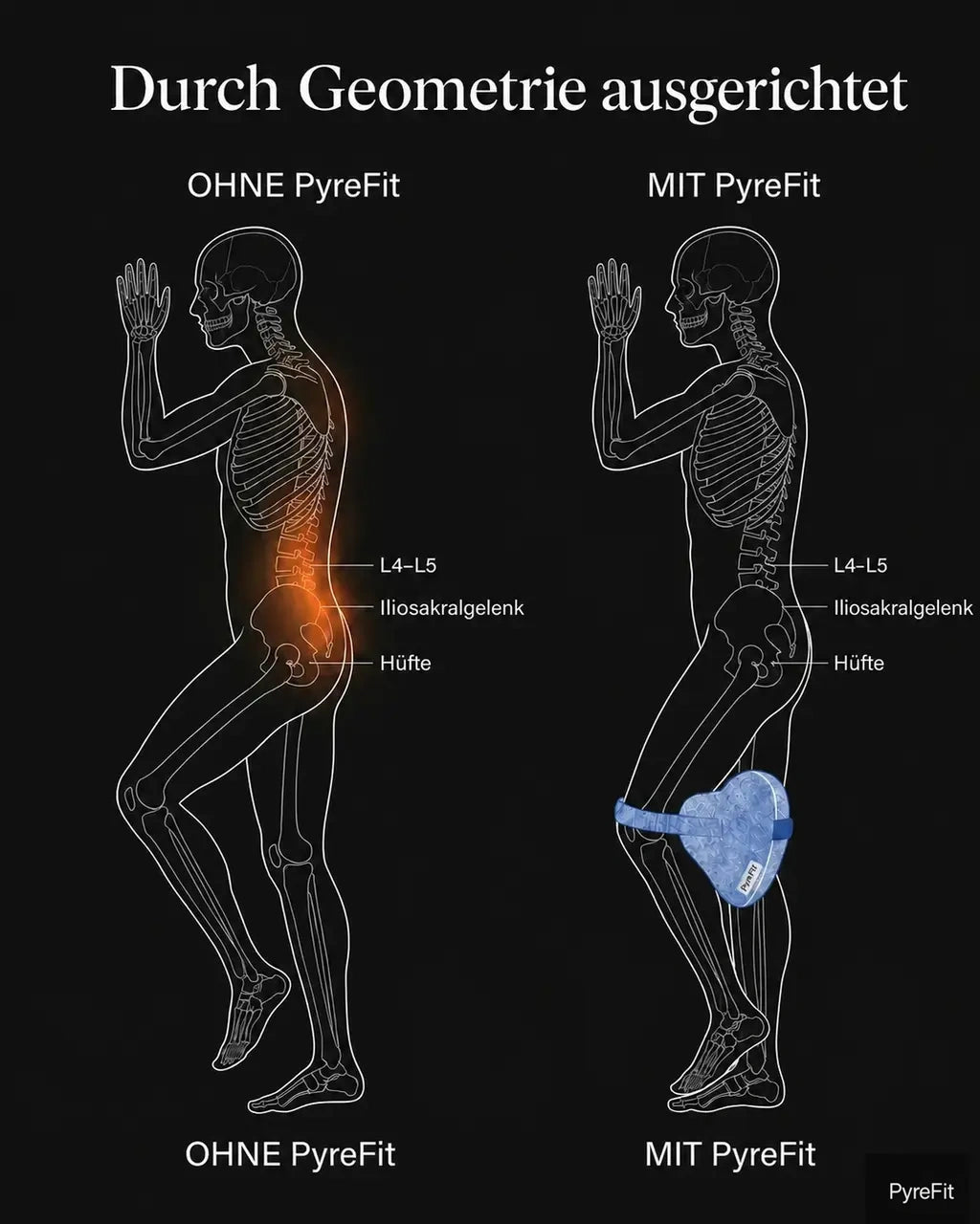 Ergonomisk knäkudde för sidosovare – produktbild