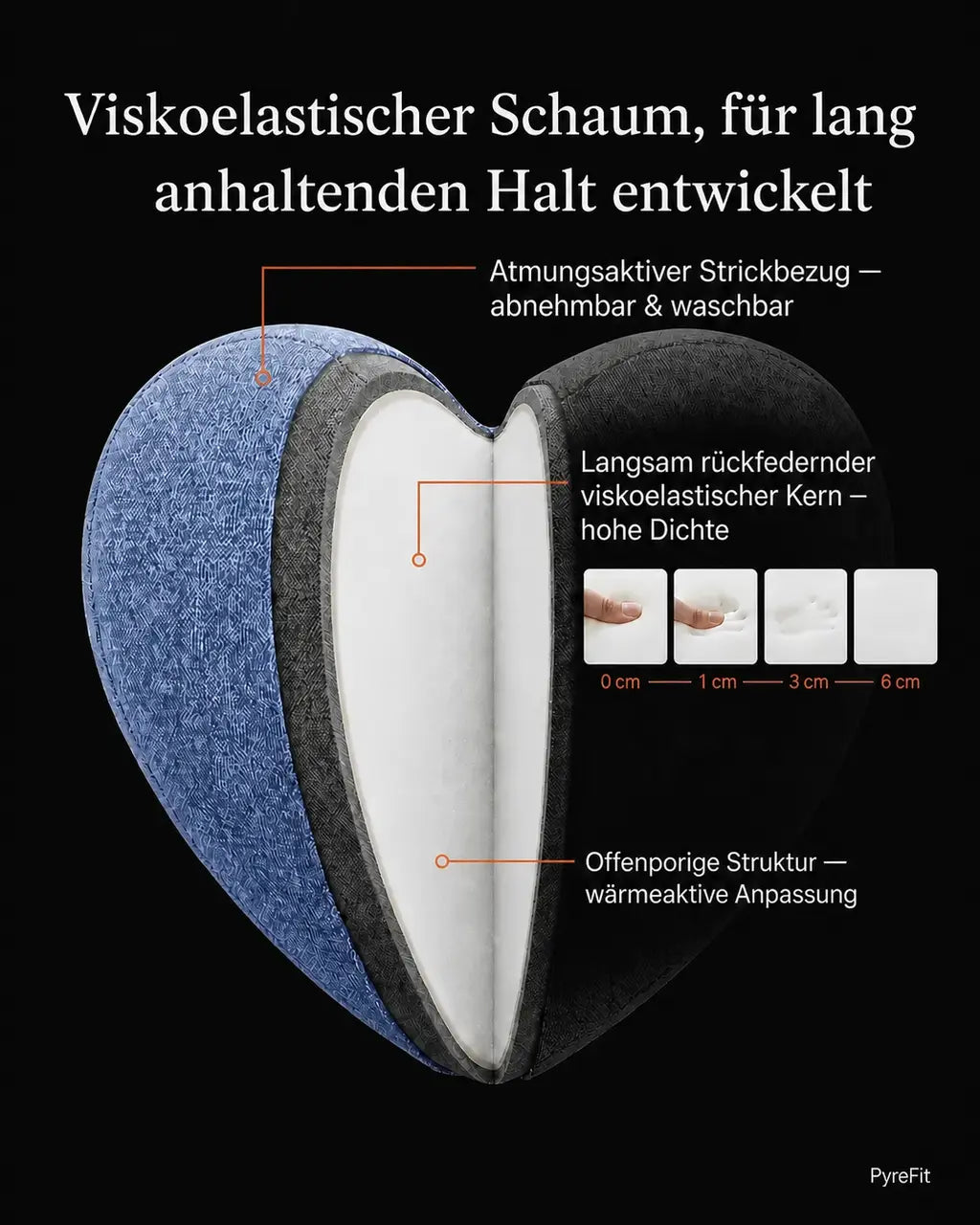 Ergonomisk knäkudde för sidosovare – produktbild