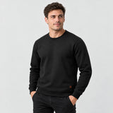 Uppvärmd sweatshirt med rund hals PyreFit Aeroan, på modell, framifrån