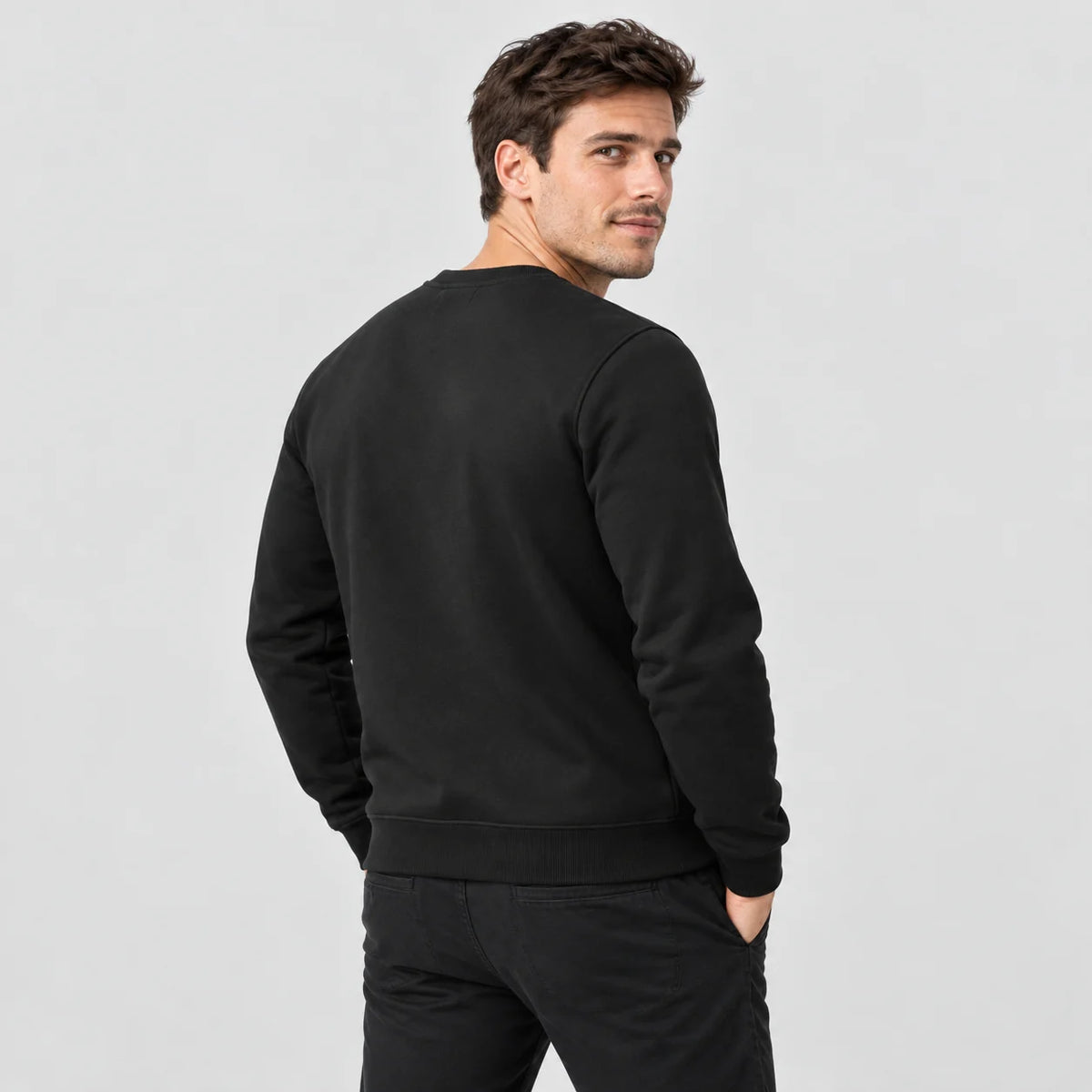 Uppvärmd sweatshirt med rund hals PyreFit Aeroan, bakifrån