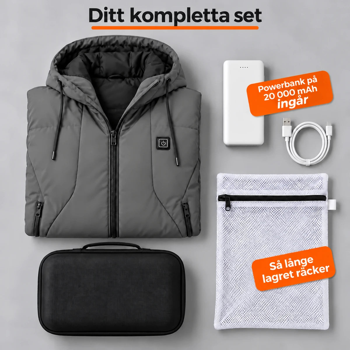 PyreFit Apexia i grått – komplett set