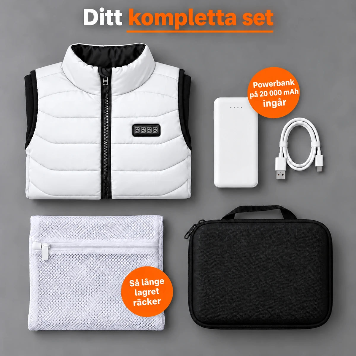 PyreFit Aurina i vitt – komplett set