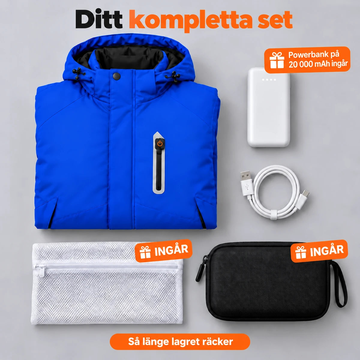 PyreFit Calvero i marinblått – komplett set
