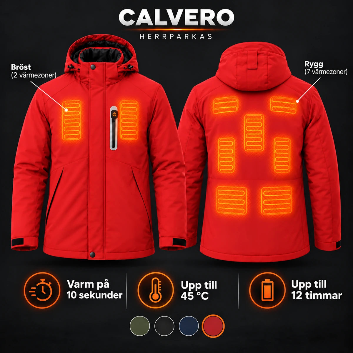 PyreFit Calvero i rött – värmezoner