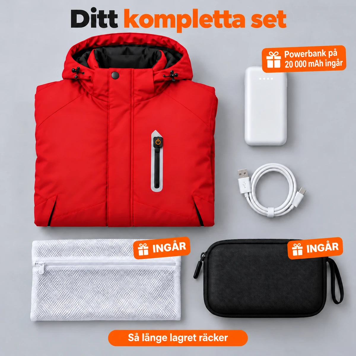 PyreFit Calvero i rött – komplett set