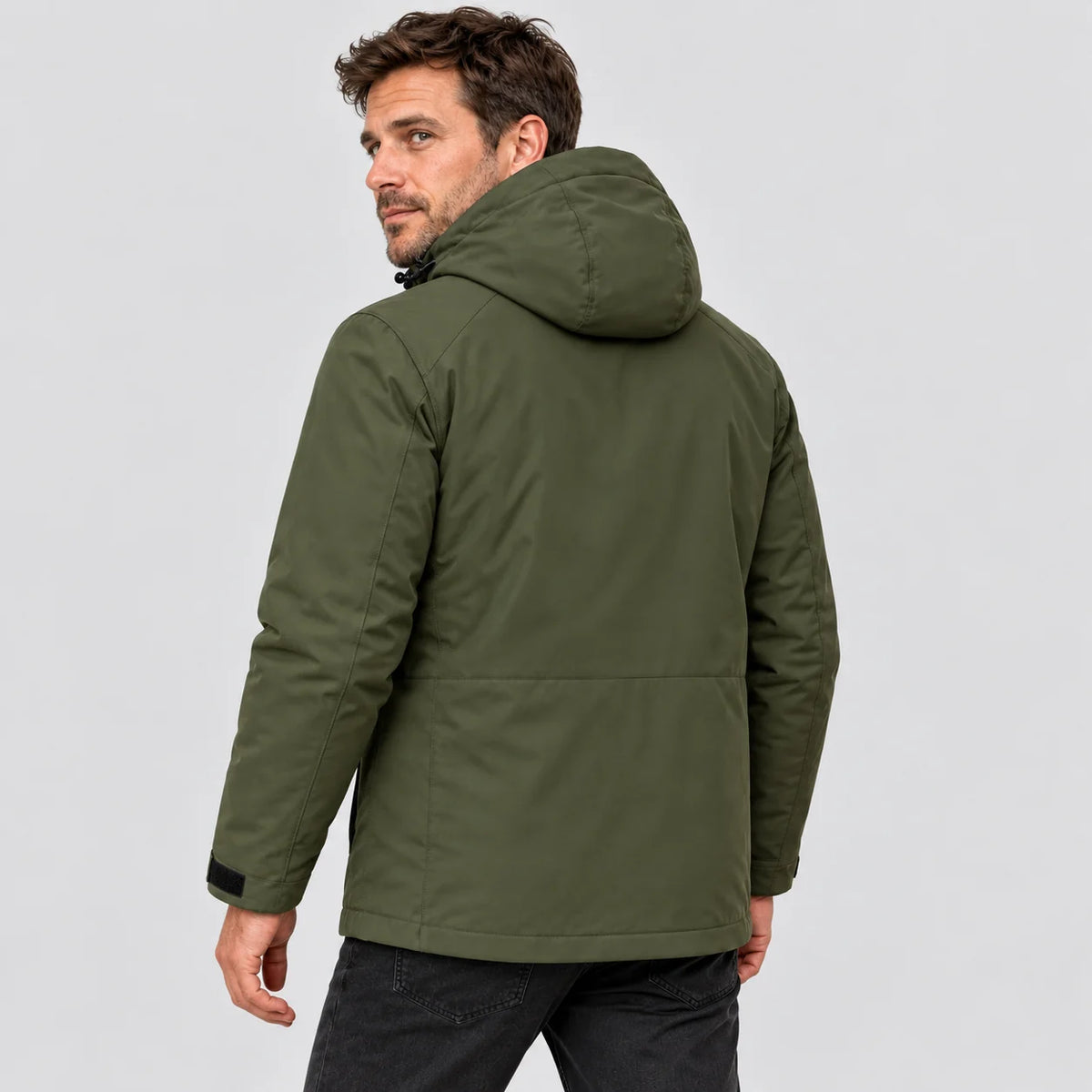 Uppvärmd parkas herr PyreFit Calvero, bakifrån