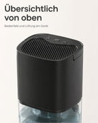 Mini-avfuktare med 1-liters vattentank – svart – produktbild 4