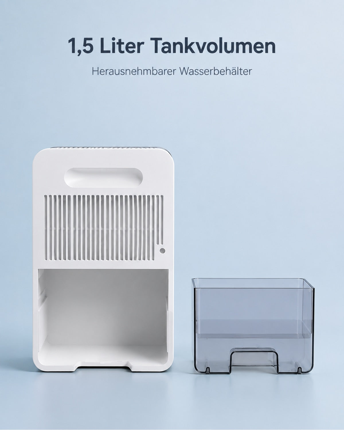 Kompakt avfuktare med nattlampa och 1,5-liters tank – produktbild 3