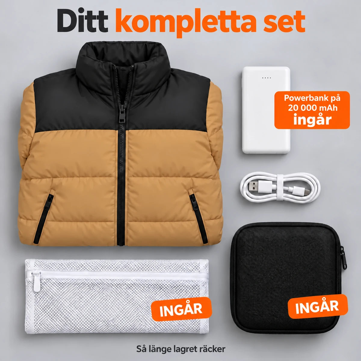 PyreFit Elaron i karamell – komplett set
