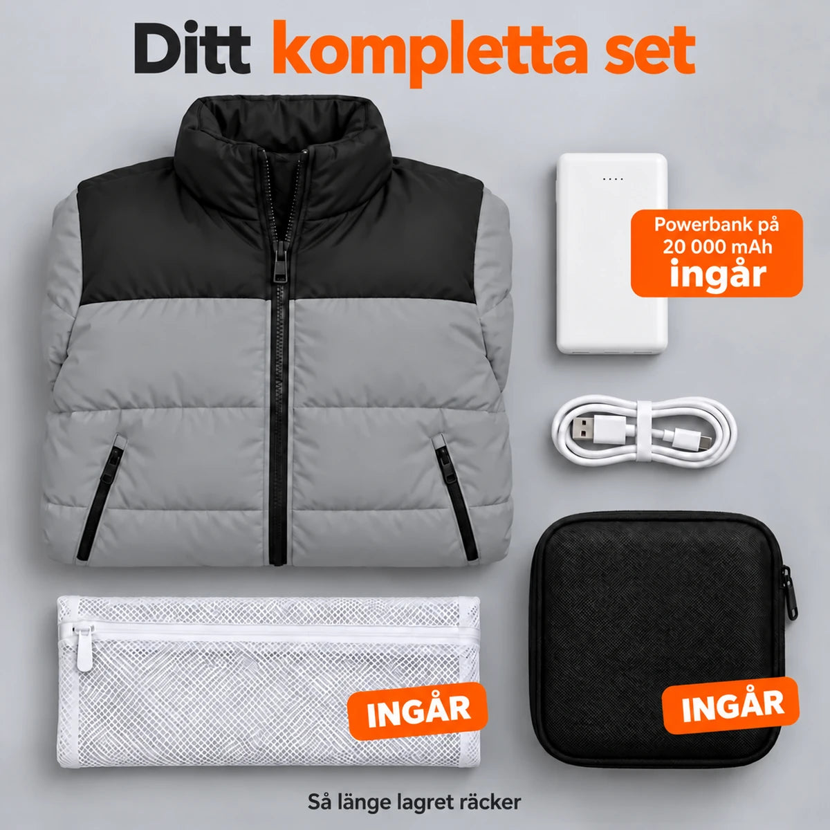 PyreFit Elaron i grått – komplett set