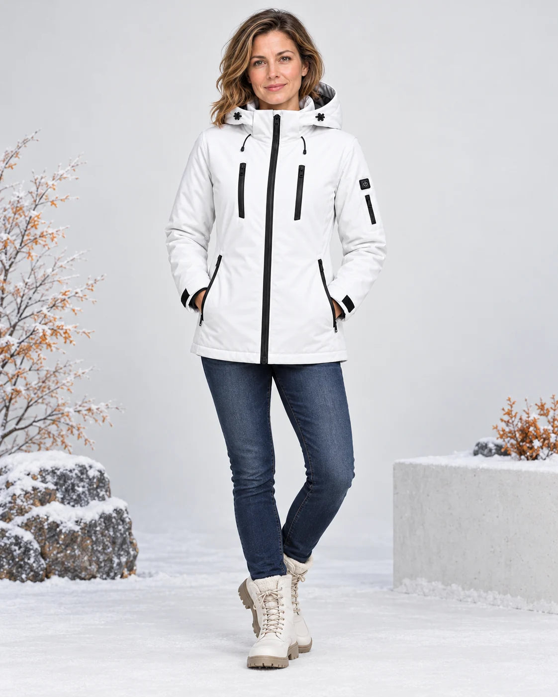 Uppvärmd parkas dam PyreFit Glacio, helfigur