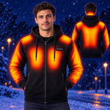 Uppvärmd sweatshirthoodie herr PyreFit Kernor – värme på armar, axlar, nacke, bröst och rygg