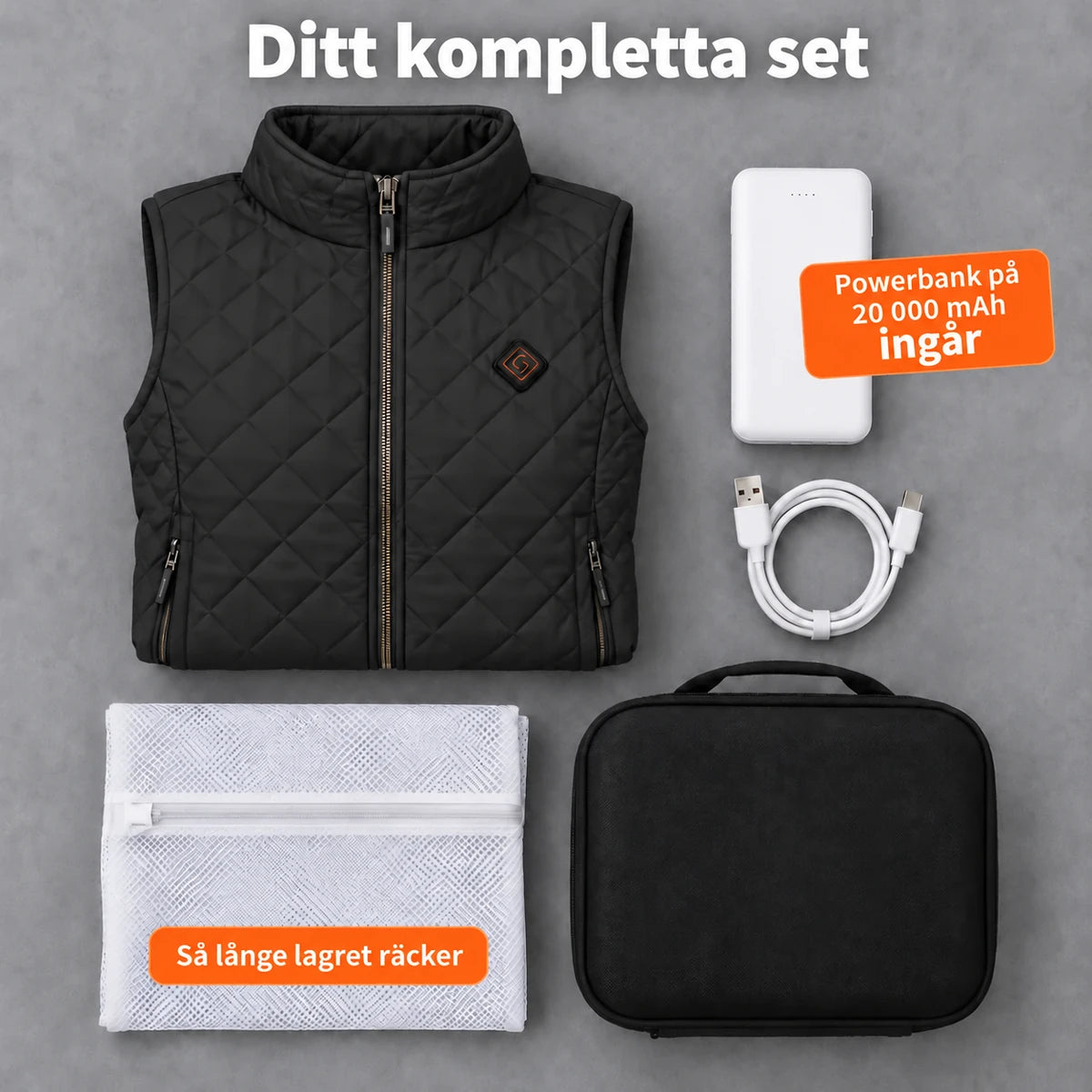PyreFit Librato i svart – komplett set