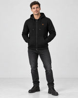 Uppvärmd hoodie unisex med dragkedja PyreFit Olivora, helfigur