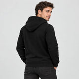 Uppvärmd hoodie unisex med dragkedja PyreFit Olivora, bakifrån