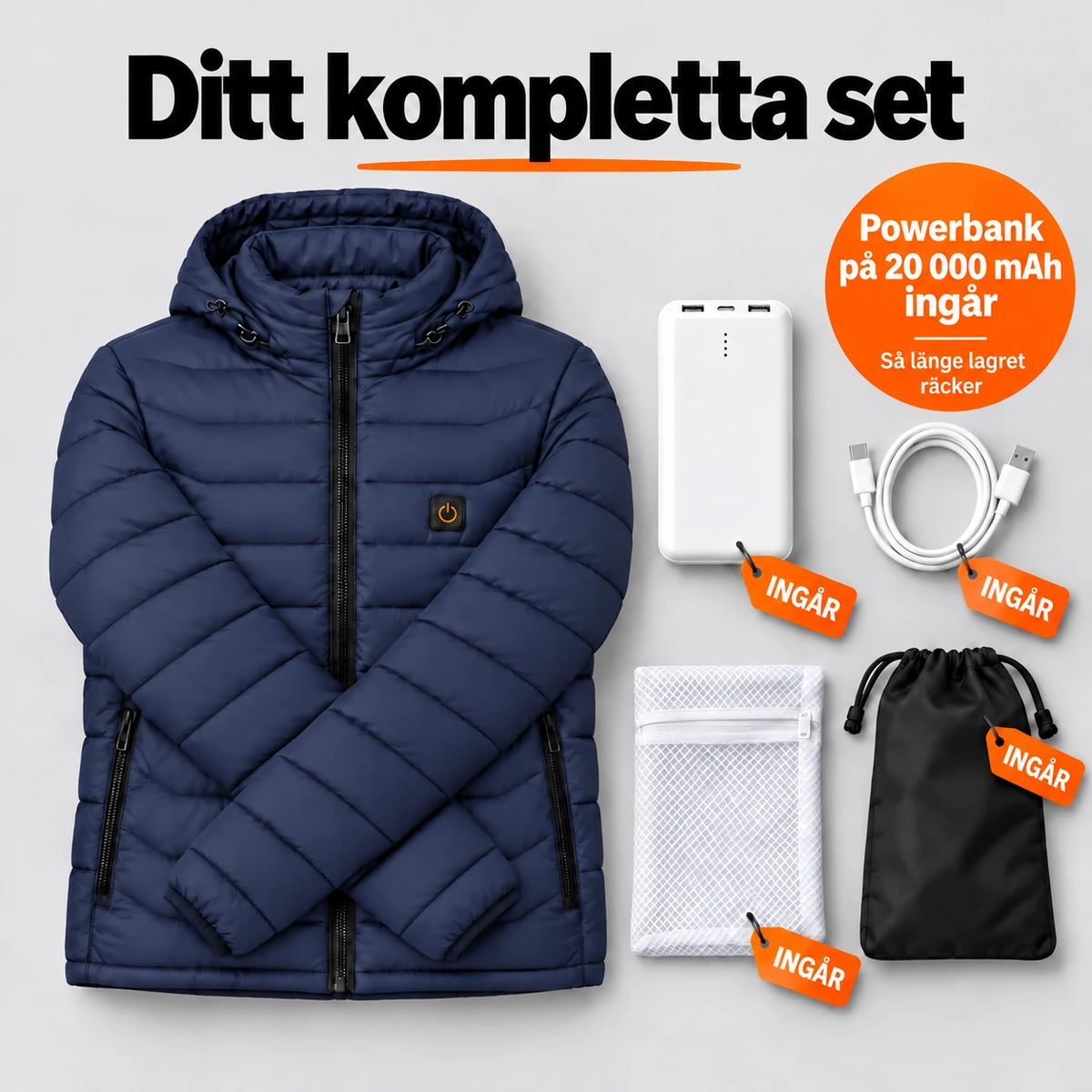 PyreFit Rangor i marinblått – komplett set