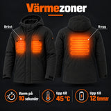 PyreFit Regaro i svart – värmezoner