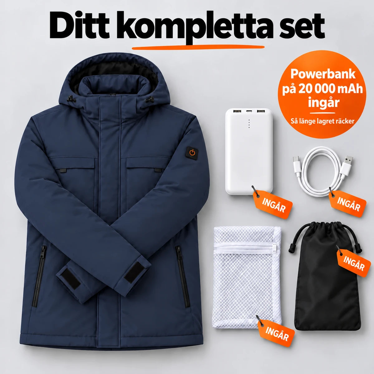 PyreFit Regaro i marinblått – komplett set