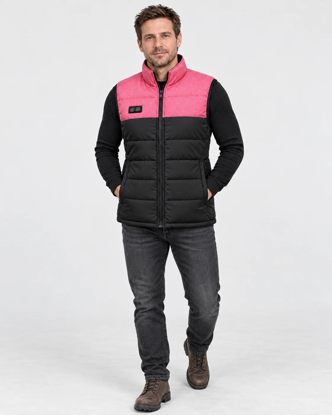 Quiltad värmeväst unisex PyreFit Rundor, helfigur