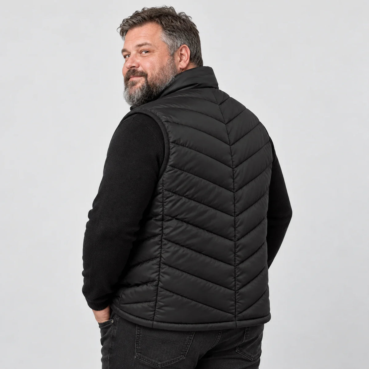 Värmeväst unisex i stora storlekar PyreFit Schattor, bakifrån