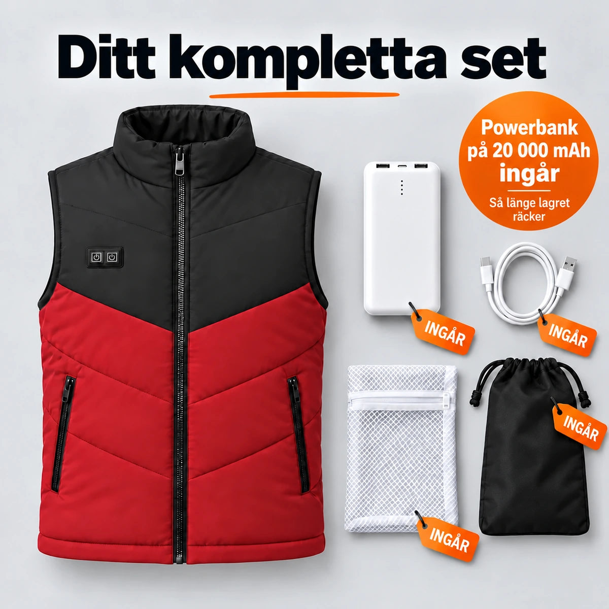 PyreFit Sherpor i rött – komplett set