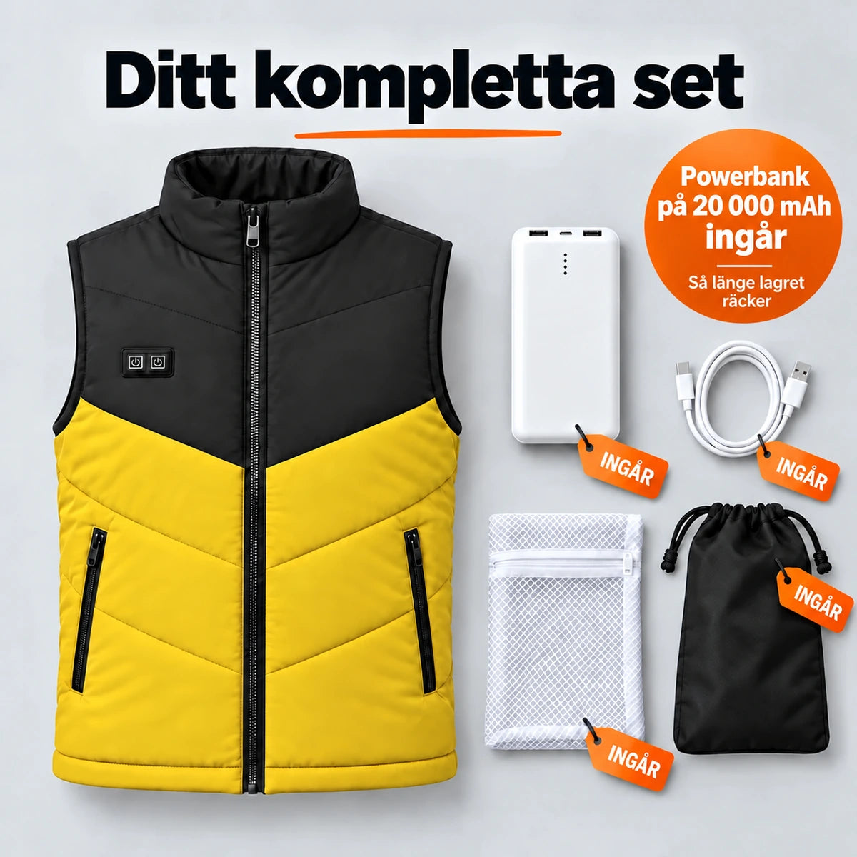 PyreFit Sherpor i gult – komplett set